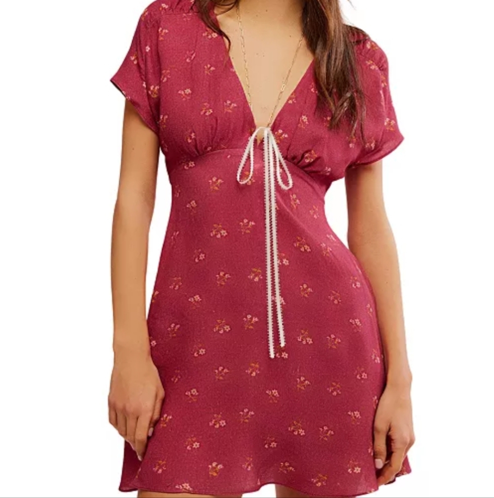 Free People Everyone's Favorite Mini Dress Cottagecore Small NWT
